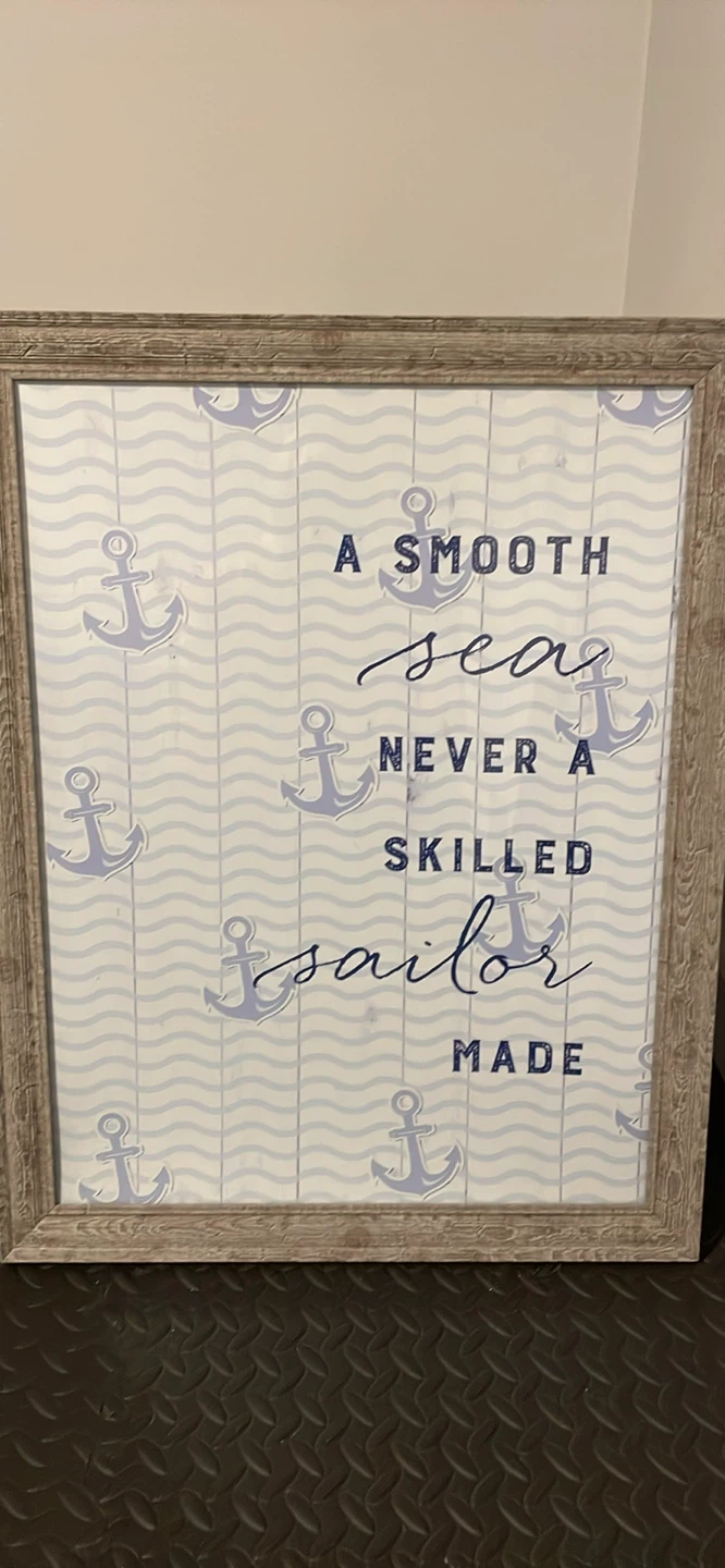 Framed "A Smooth Sea Never Made a Skilled Sailor" Wall Art
