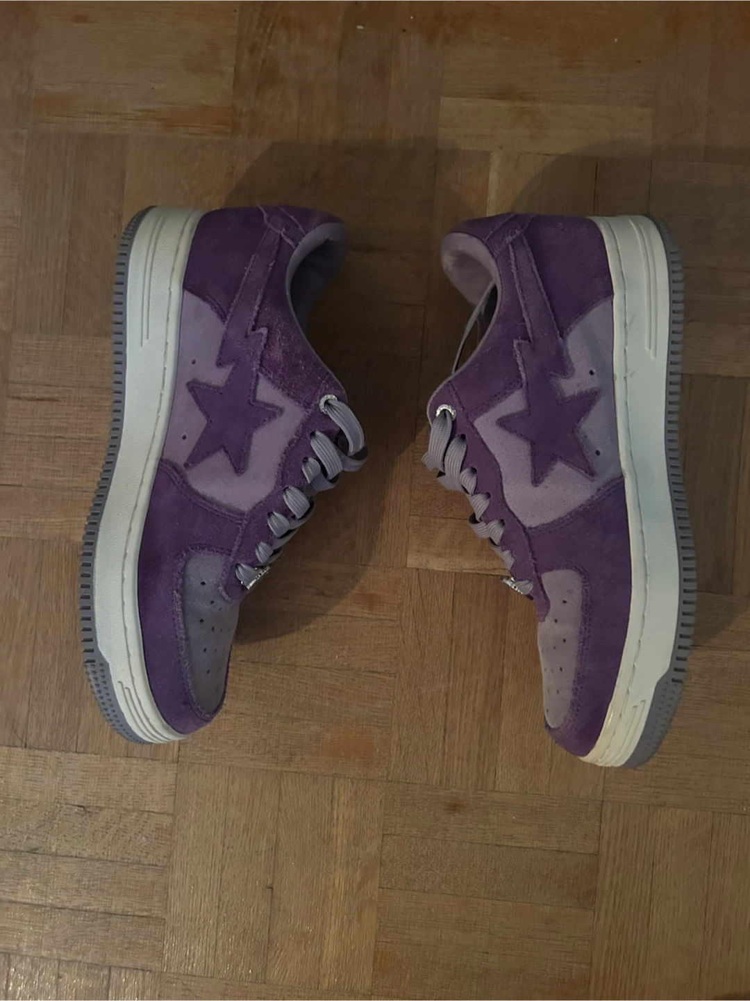 BAPE Purple Suede Star sneakers