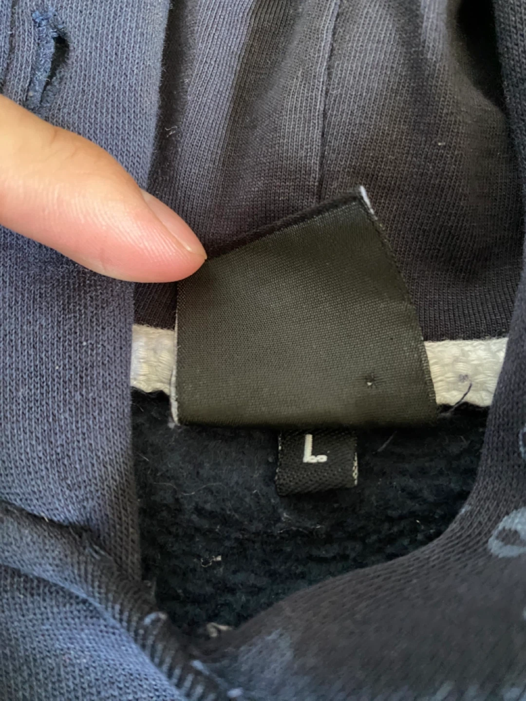 Palm Angels Hoodie - Navy Blue, Size L - photo 2