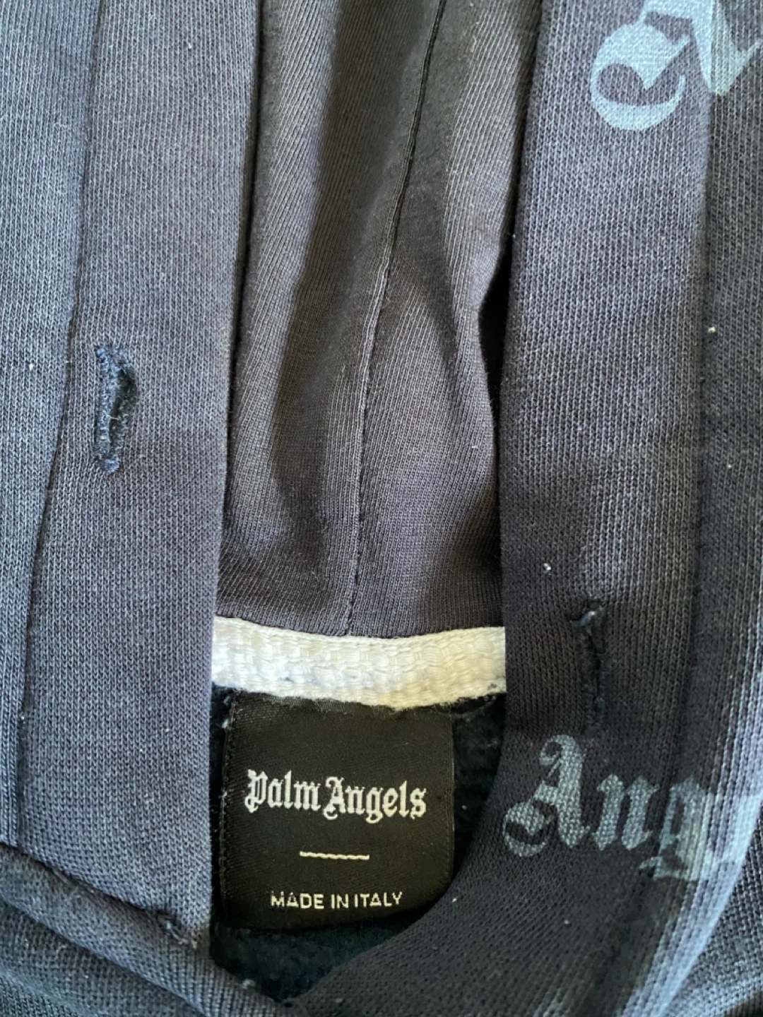 Palm Angels Hoodie - Navy Blue, Size L - photo 3
