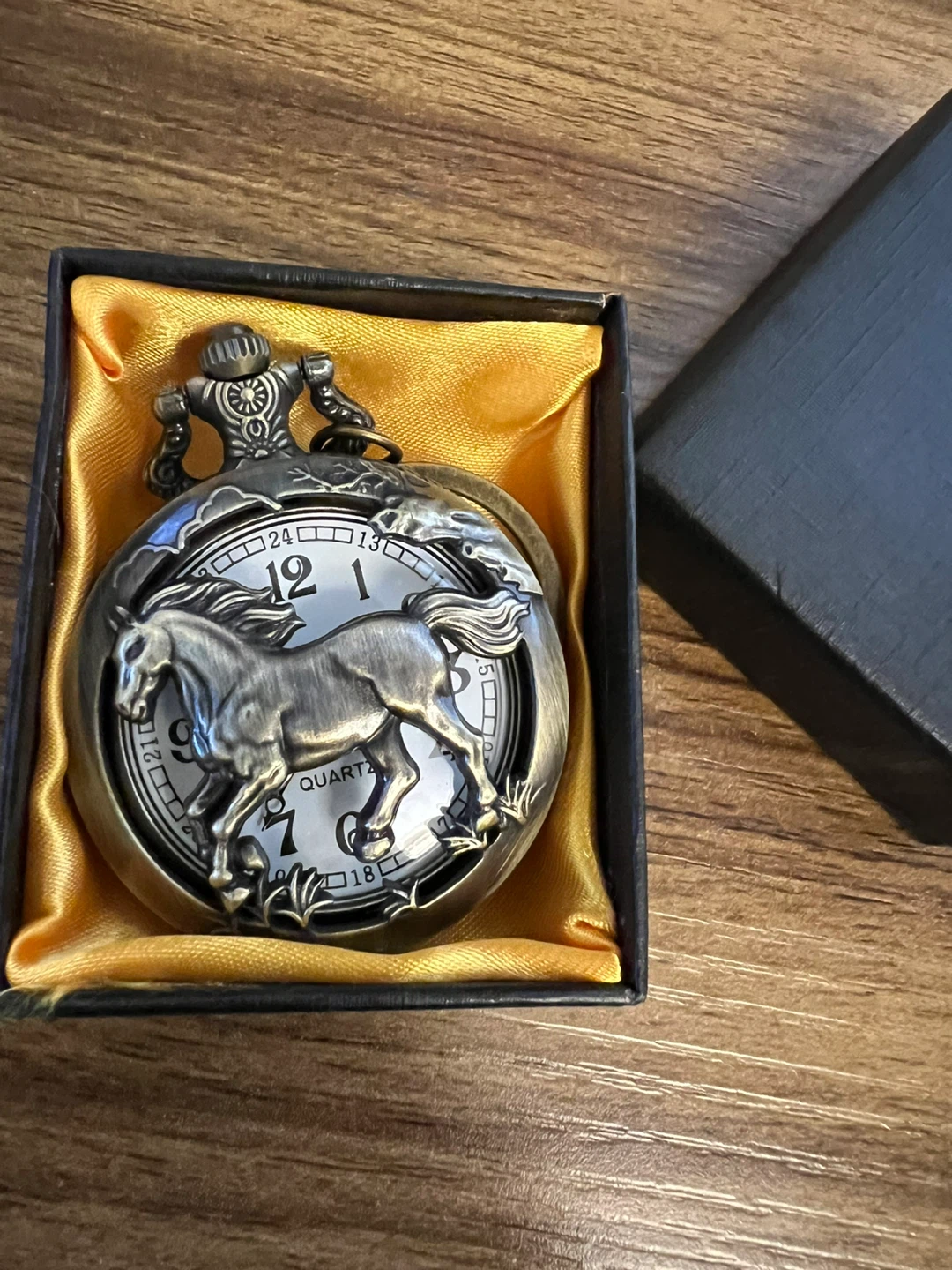 Pocket Watch with Horse Design
