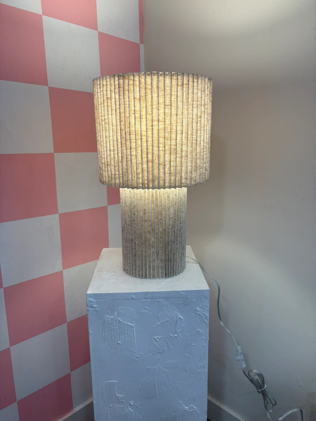 Bouclair Textured Pleated Table Lamp