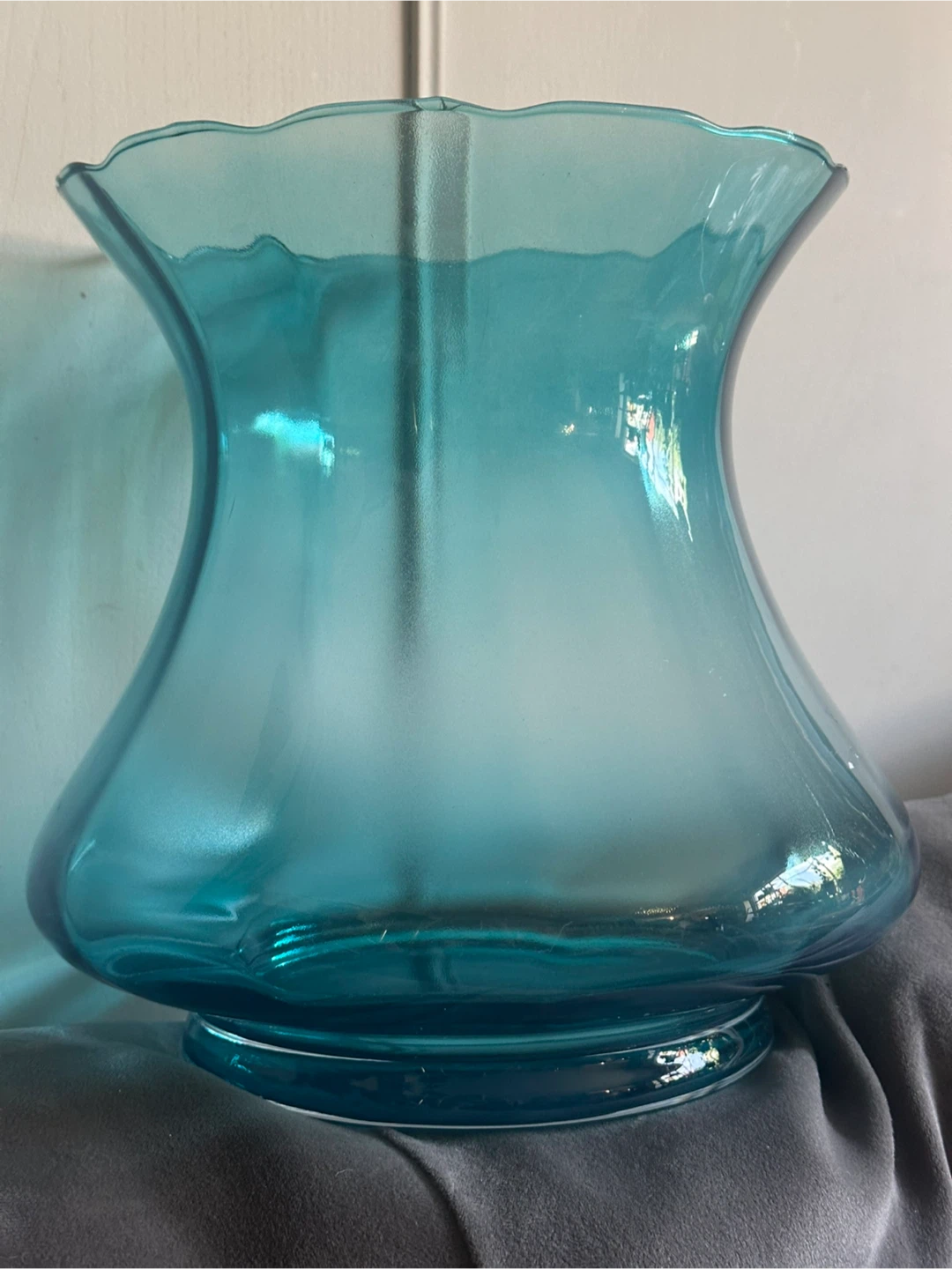 Large blue Mid Century Empoli Glass Vase - photo 2