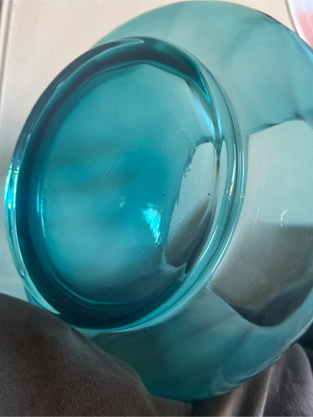 Large blue Mid Century Empoli Glass Vase - photo 4
