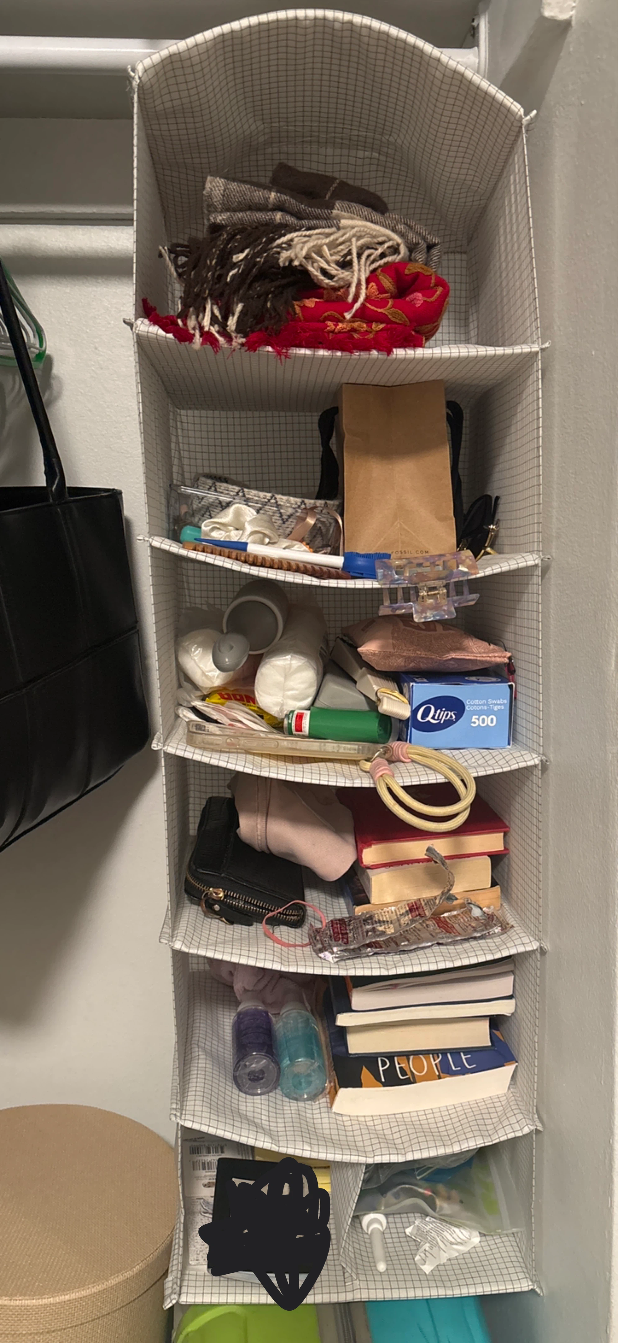 Hanging Ikea Closet Organizer with Shelves