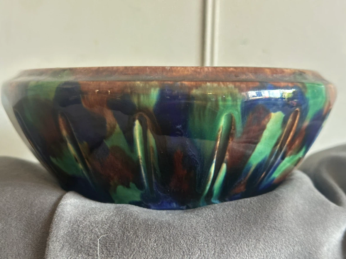 1930s medalta Pottery Polygon Planter #21 6”
