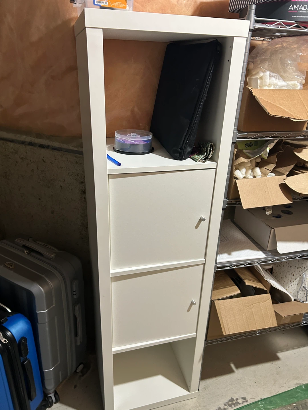 IKEA White Storage Unit with Doors