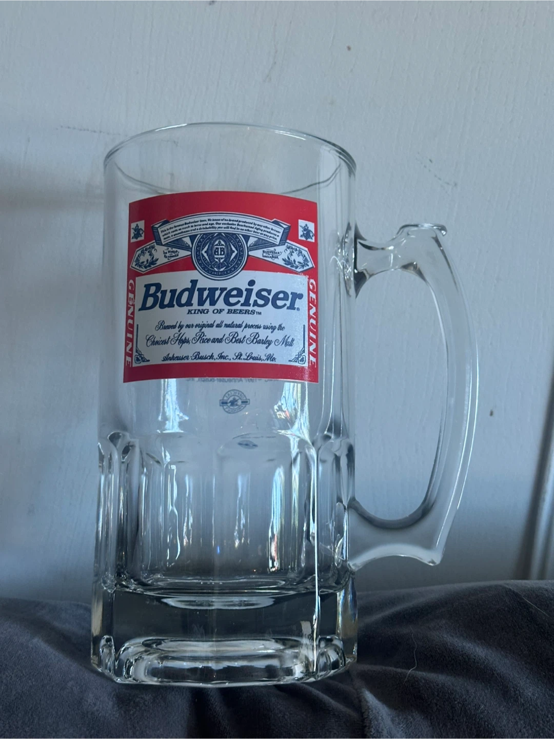 1997 Budweiser Beer Mug 8” tall