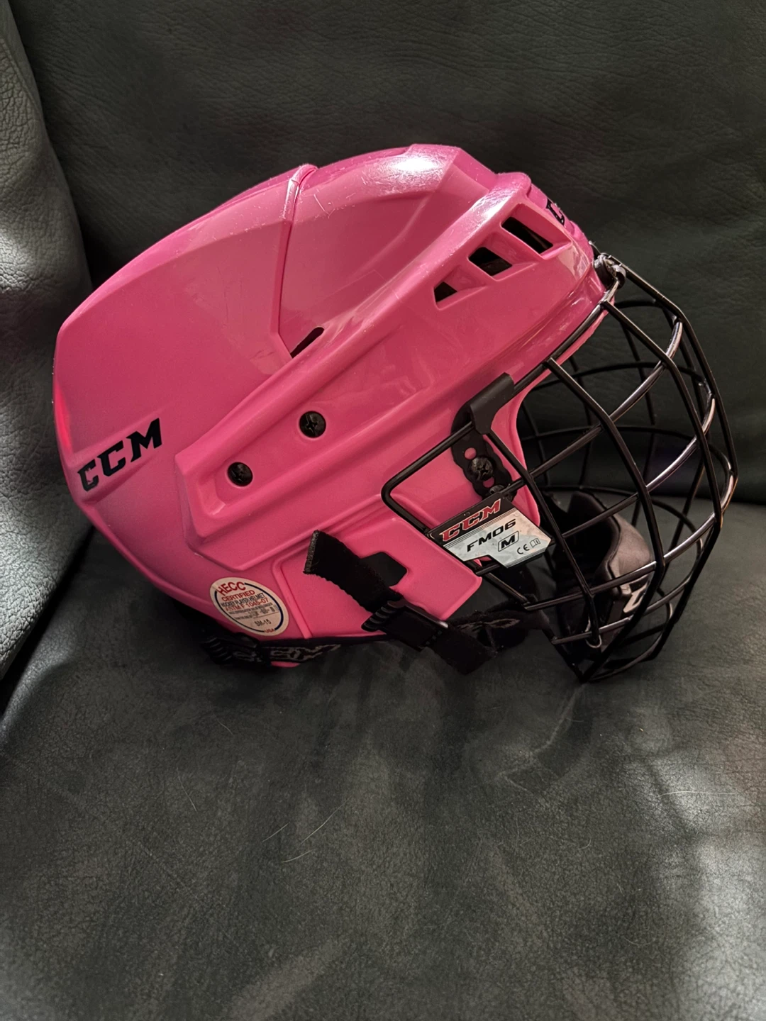 CCM Pink Hockey Helmet with Cage - photo 2