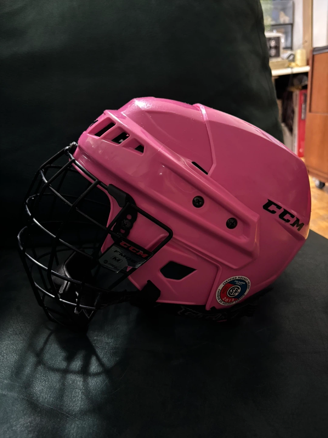 CCM Pink Hockey Helmet with Cage - photo 4