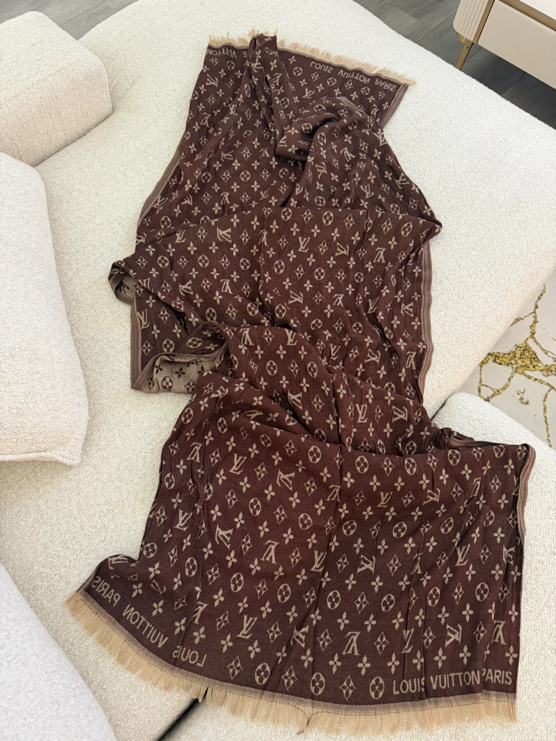 Lv Monogram Scarf