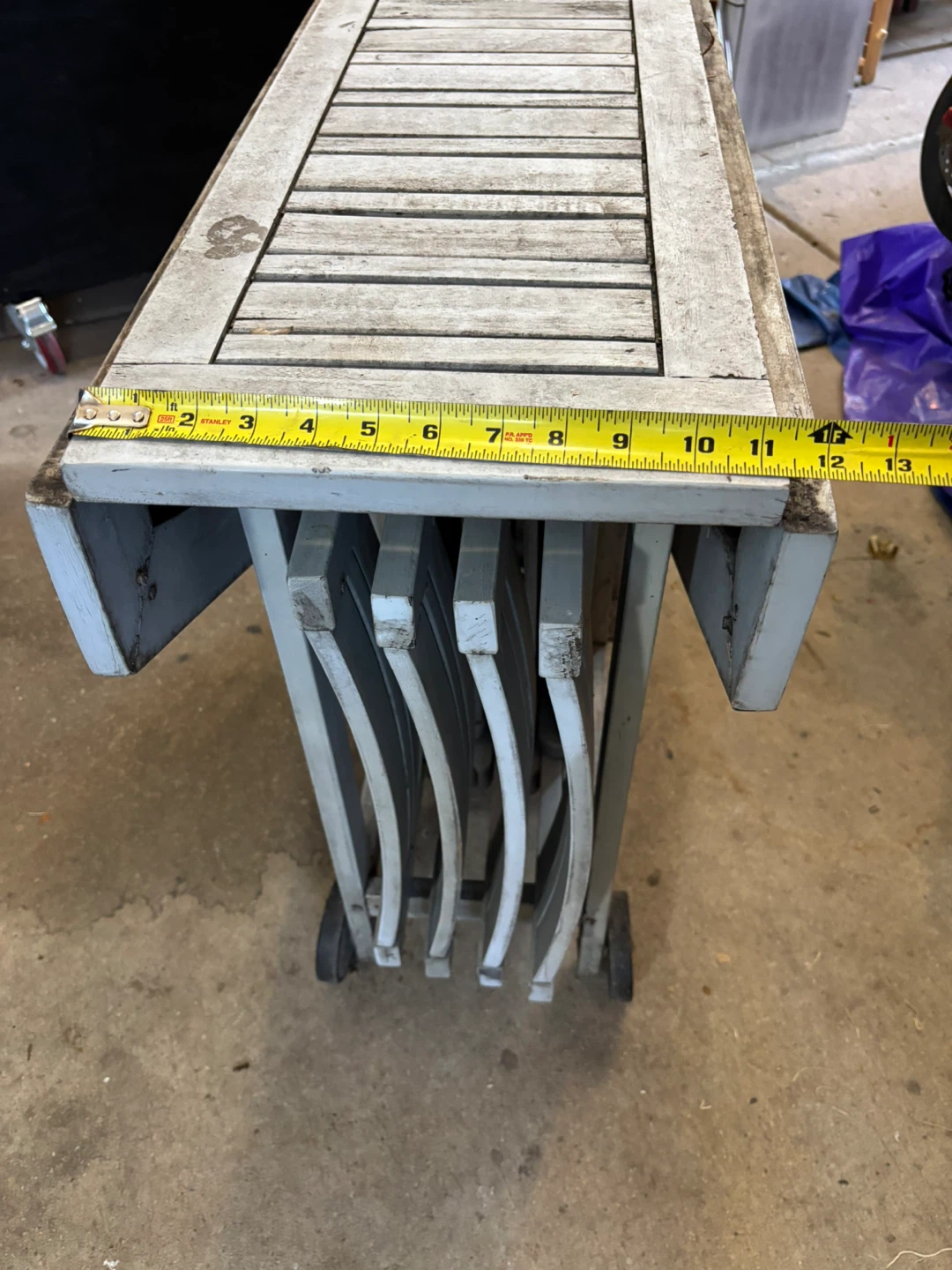 Folding Wooden Patio Table - photo 3