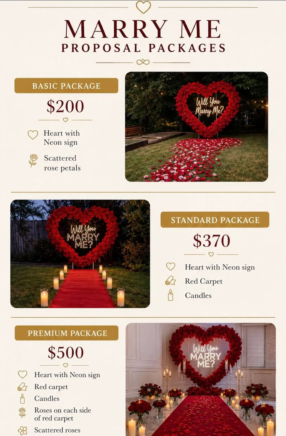 Complete Romantic Proposal Decor & Setup Services 🌹 - photo 2