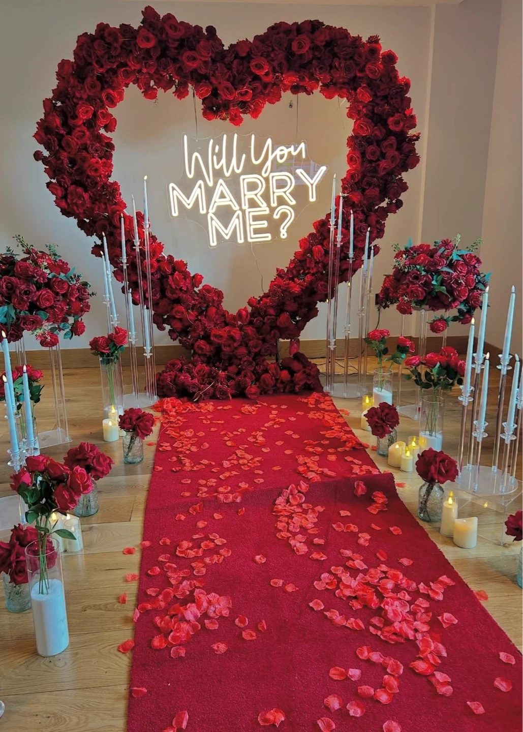 Complete Romantic Proposal Decor & Setup Services 🌹