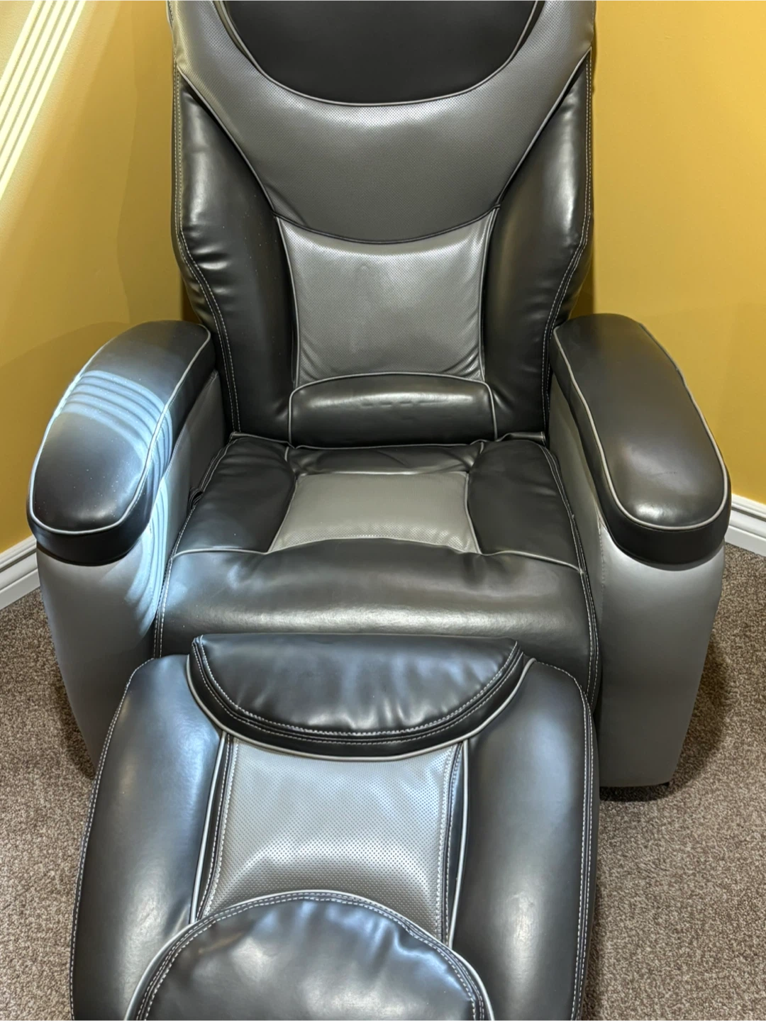 Grey reclining  Chair with Ottoman