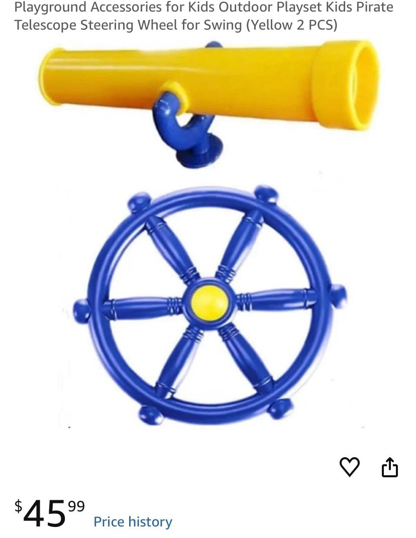 New Playground Accessories Telescope Steering Wheel