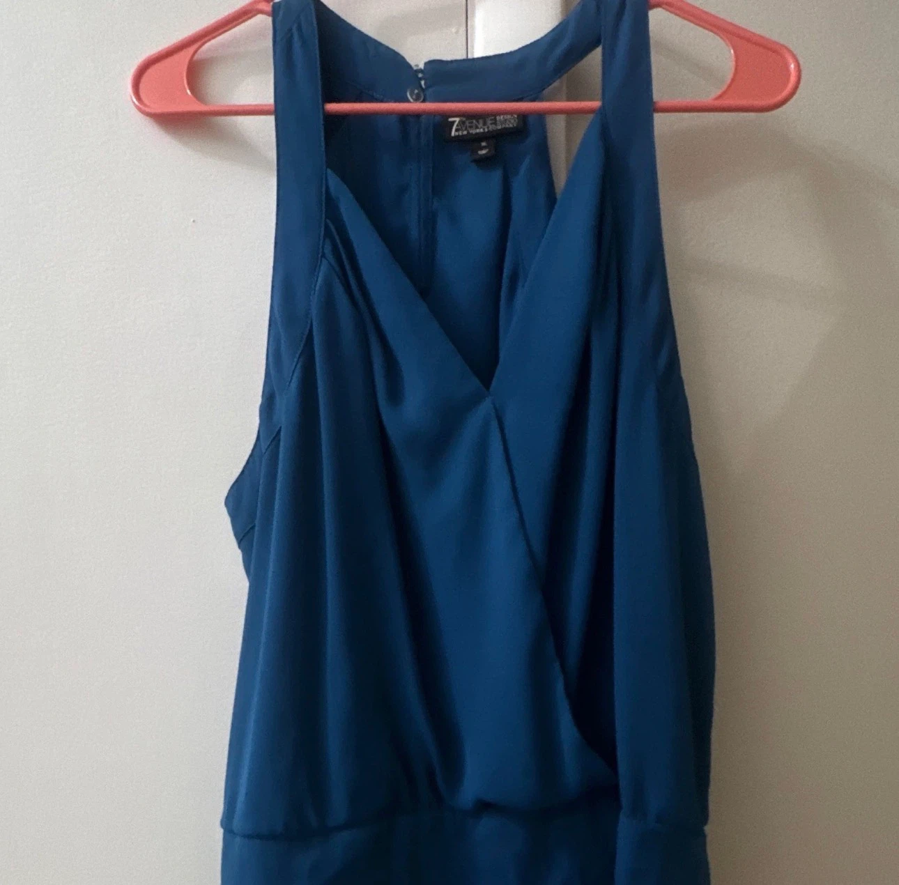 7th Avenue Design Studio Teal Sleeveless V-Neck Top XL