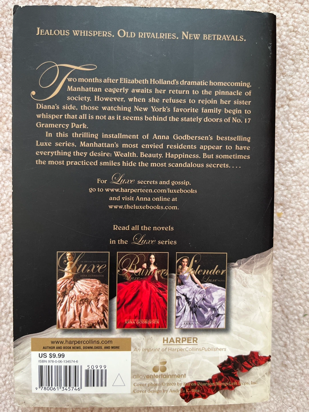Envy: A Luxe Novel by Anna Godbersen - photo 2