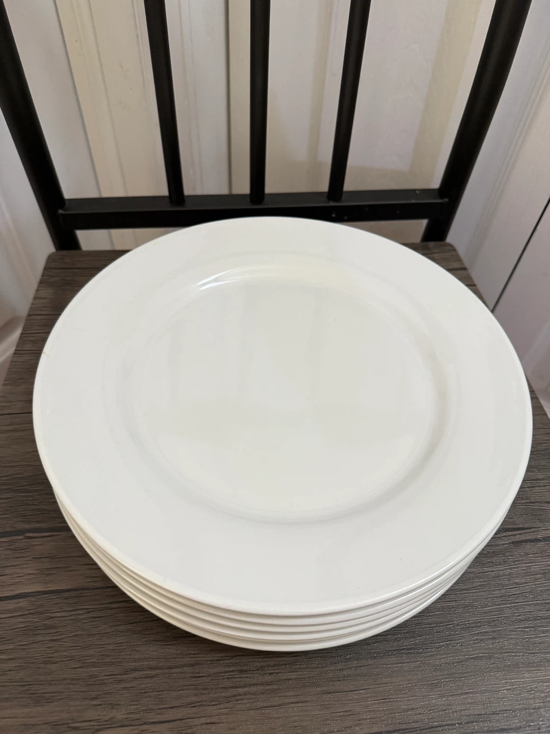 Set of 5 White Dinner Plates - photo 2