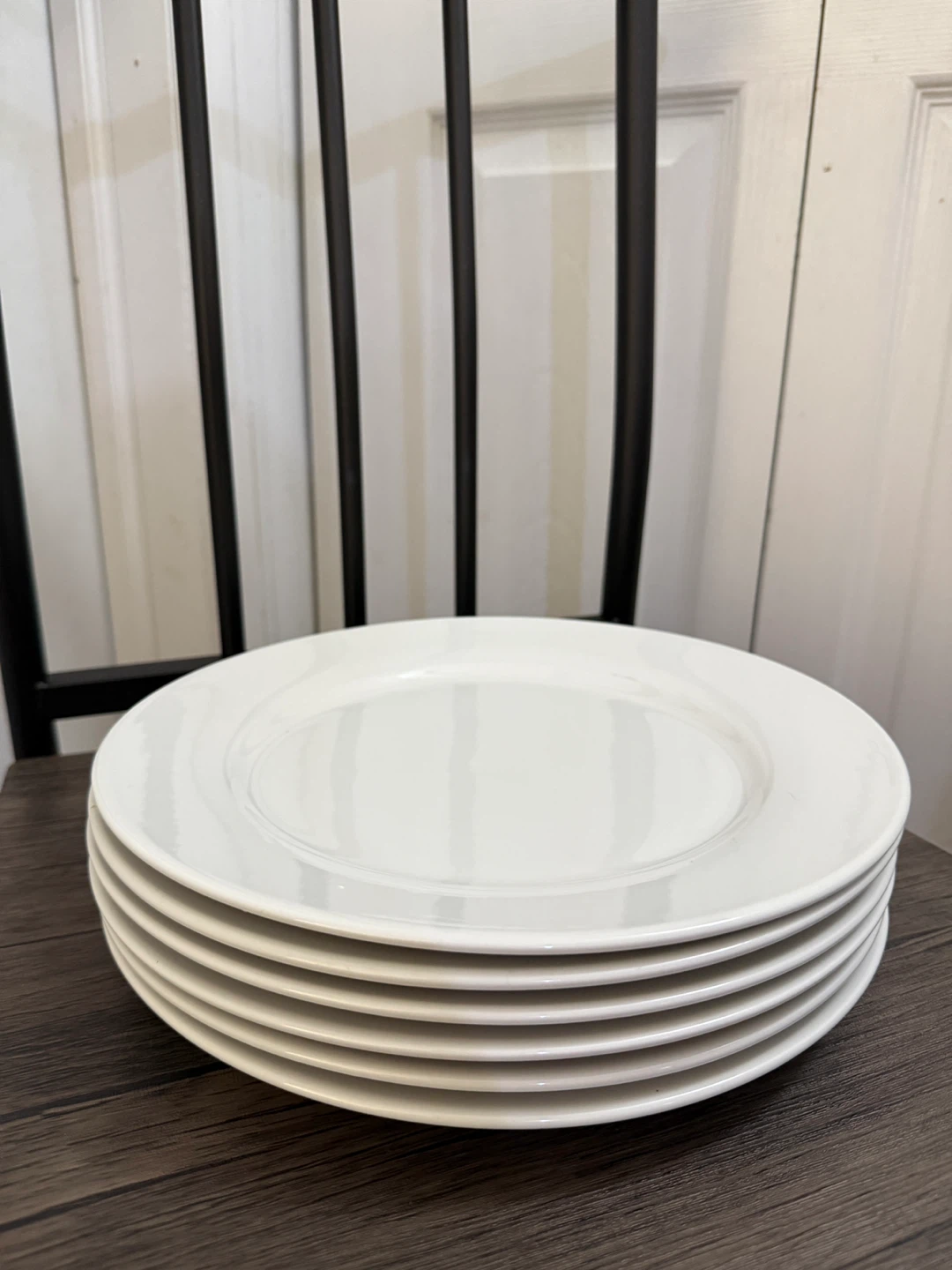 Set of 5 White Dinner Plates - photo 3