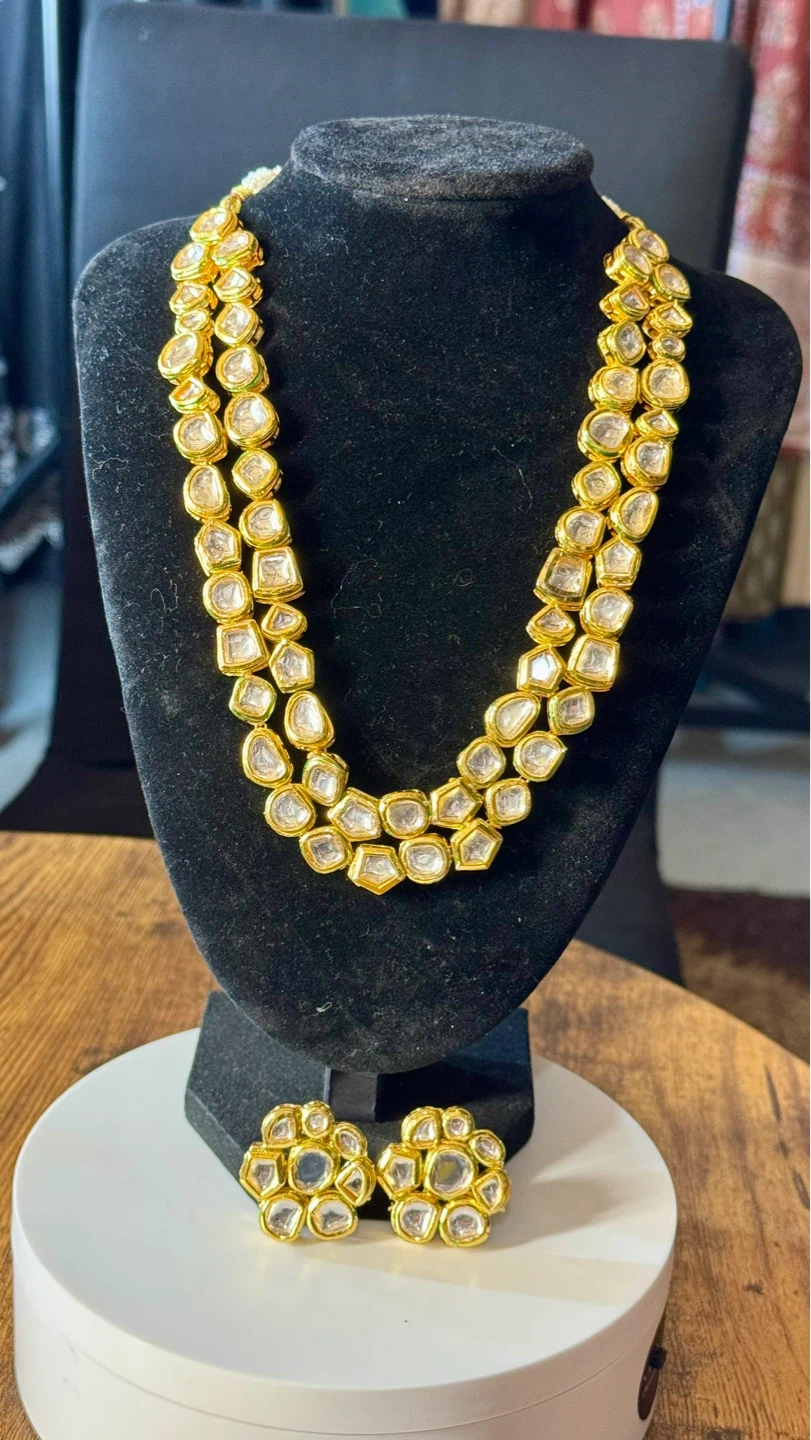 Kundan double layered set