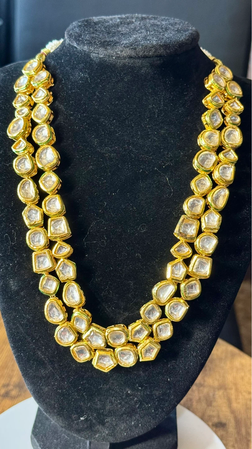 Kundan double layered set - photo 2