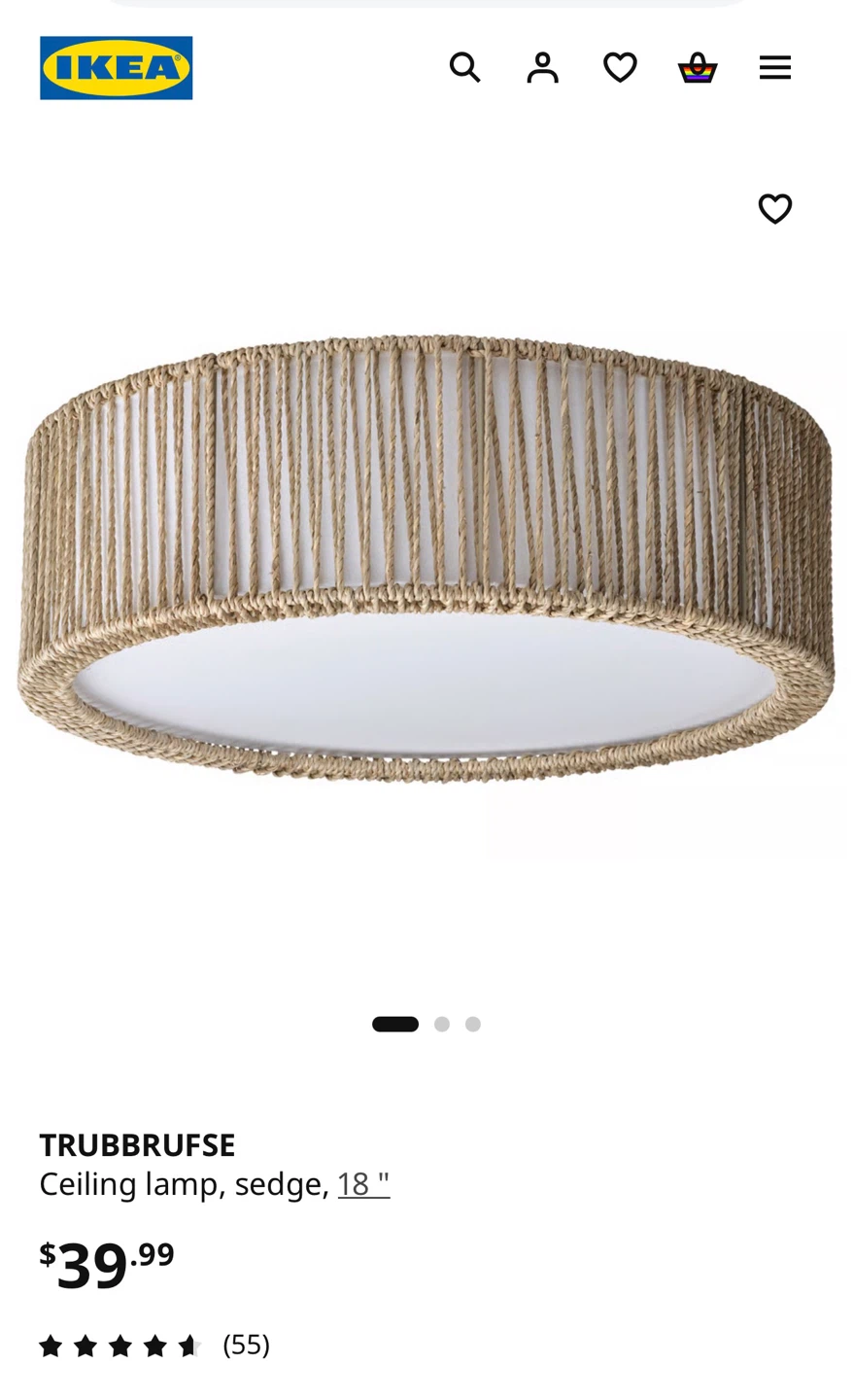 IKEA TRUBBRUFSE Ceiling Lamp