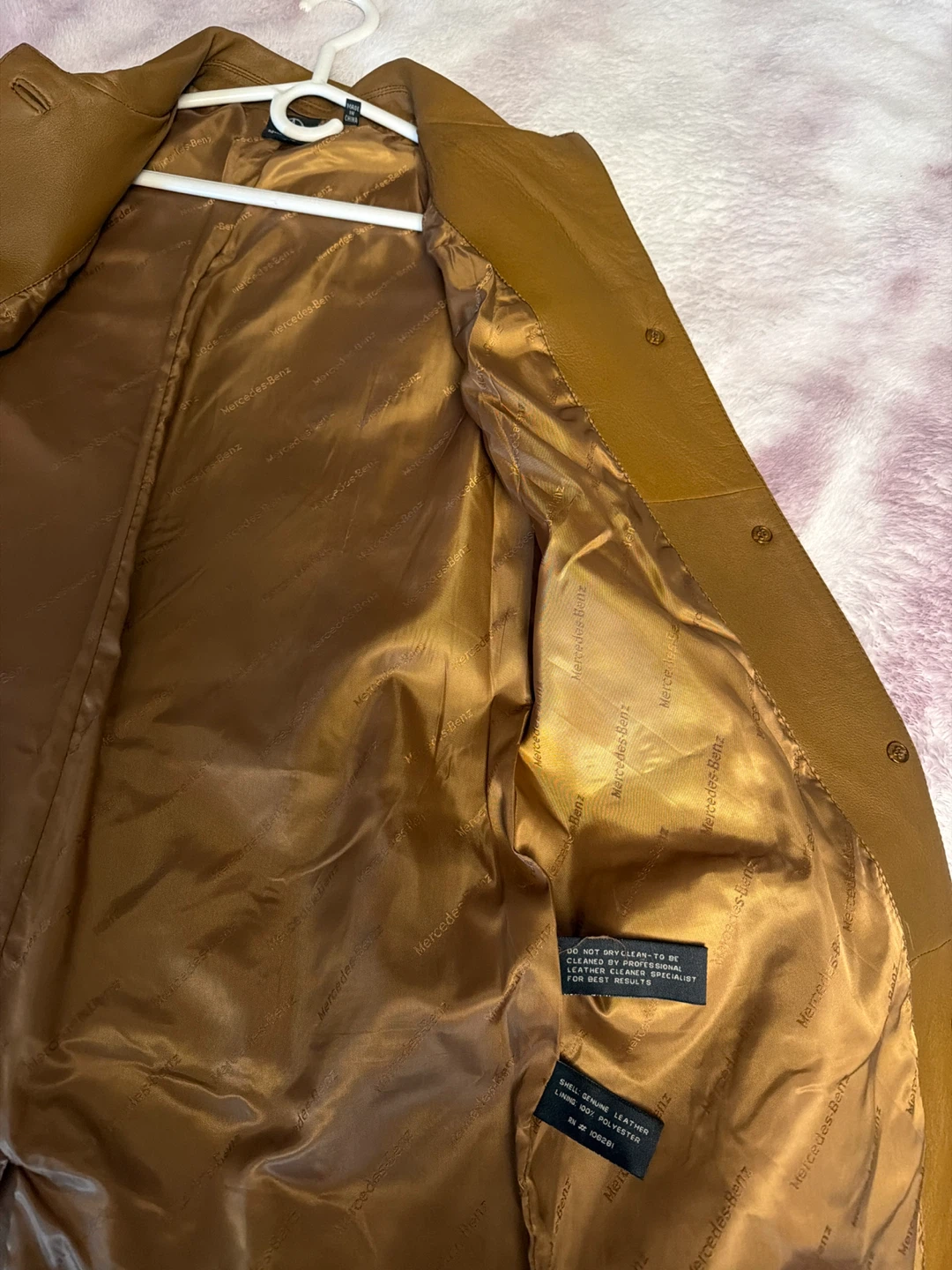 Mercedes Benz Brown Leather Jacket -S - photo 3