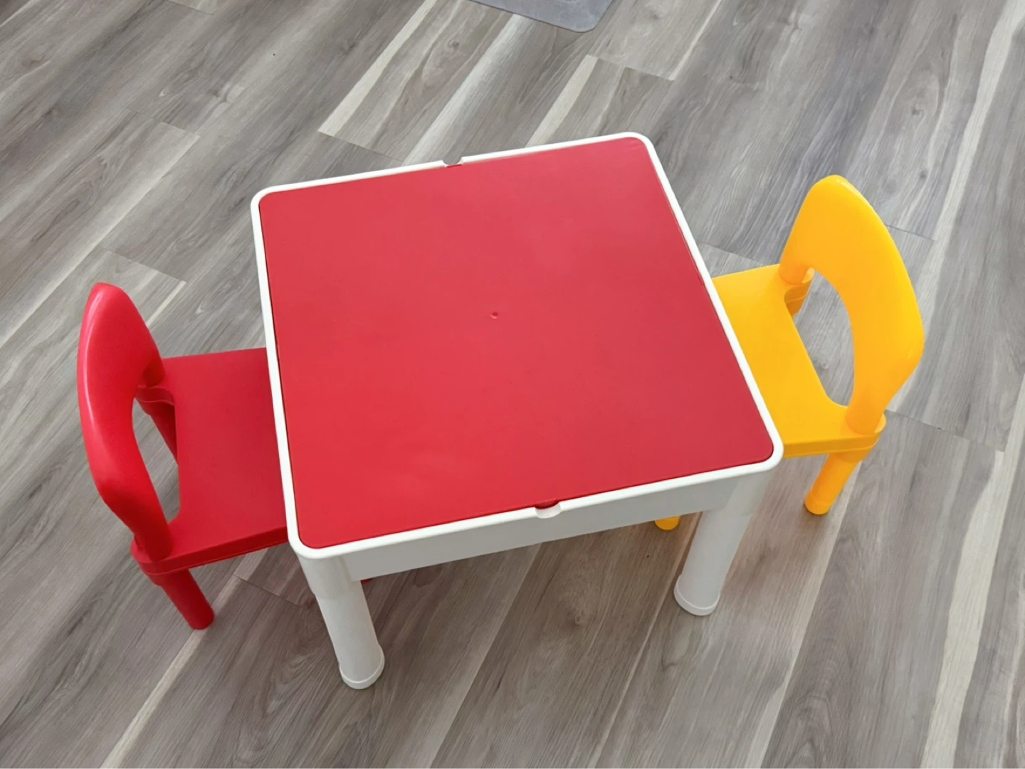 ⭐️SALE⭐️90% New Kids 2-in-1 Building Block Table and Chairs Set - photo 2