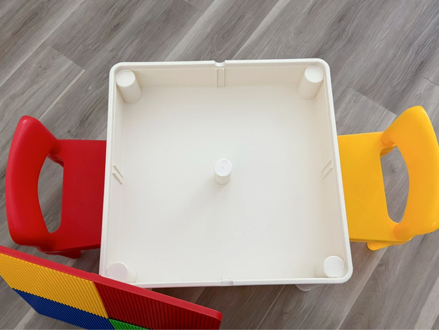 ⭐️SALE⭐️90% New Kids 2-in-1 Building Block Table and Chairs Set - photo 3
