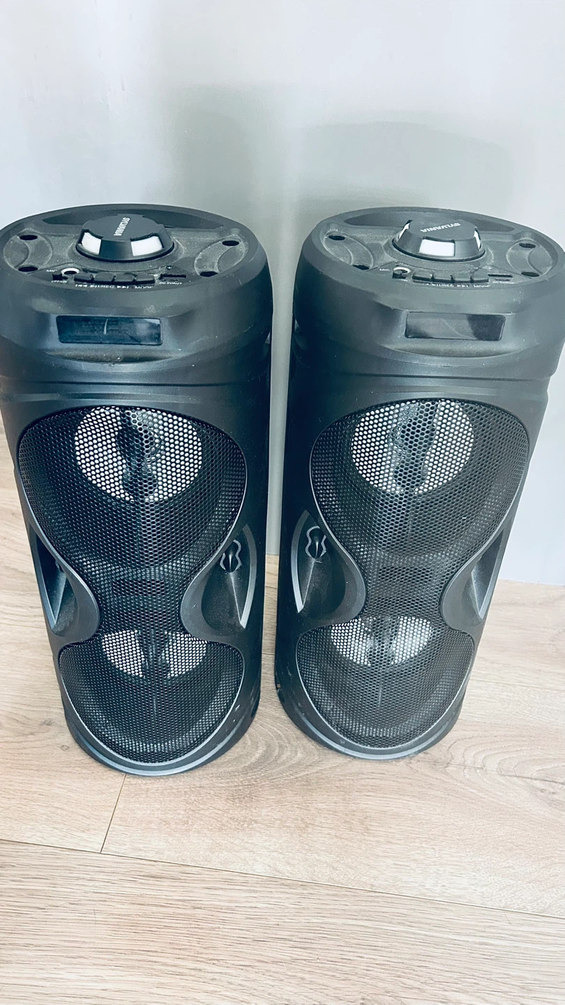 Sylvania SP962-B Bluetooth Speakers (Pair) – For Parts / Repair