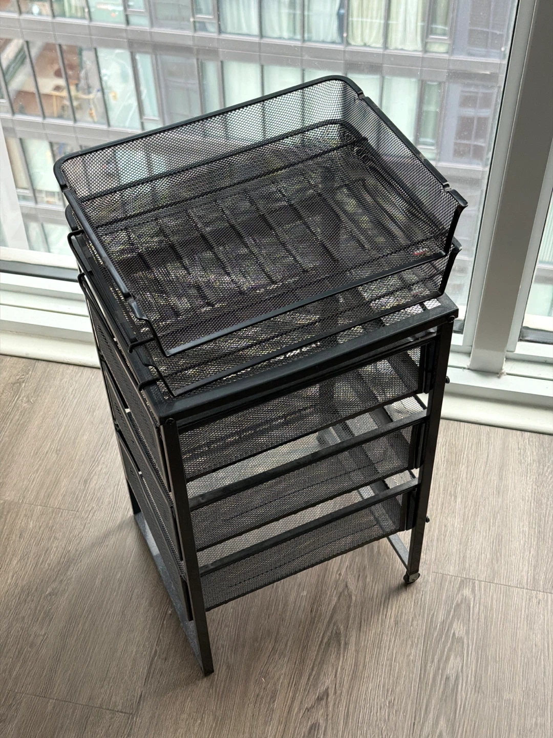 Moving Out Sale: Black Mesh Document Organizer