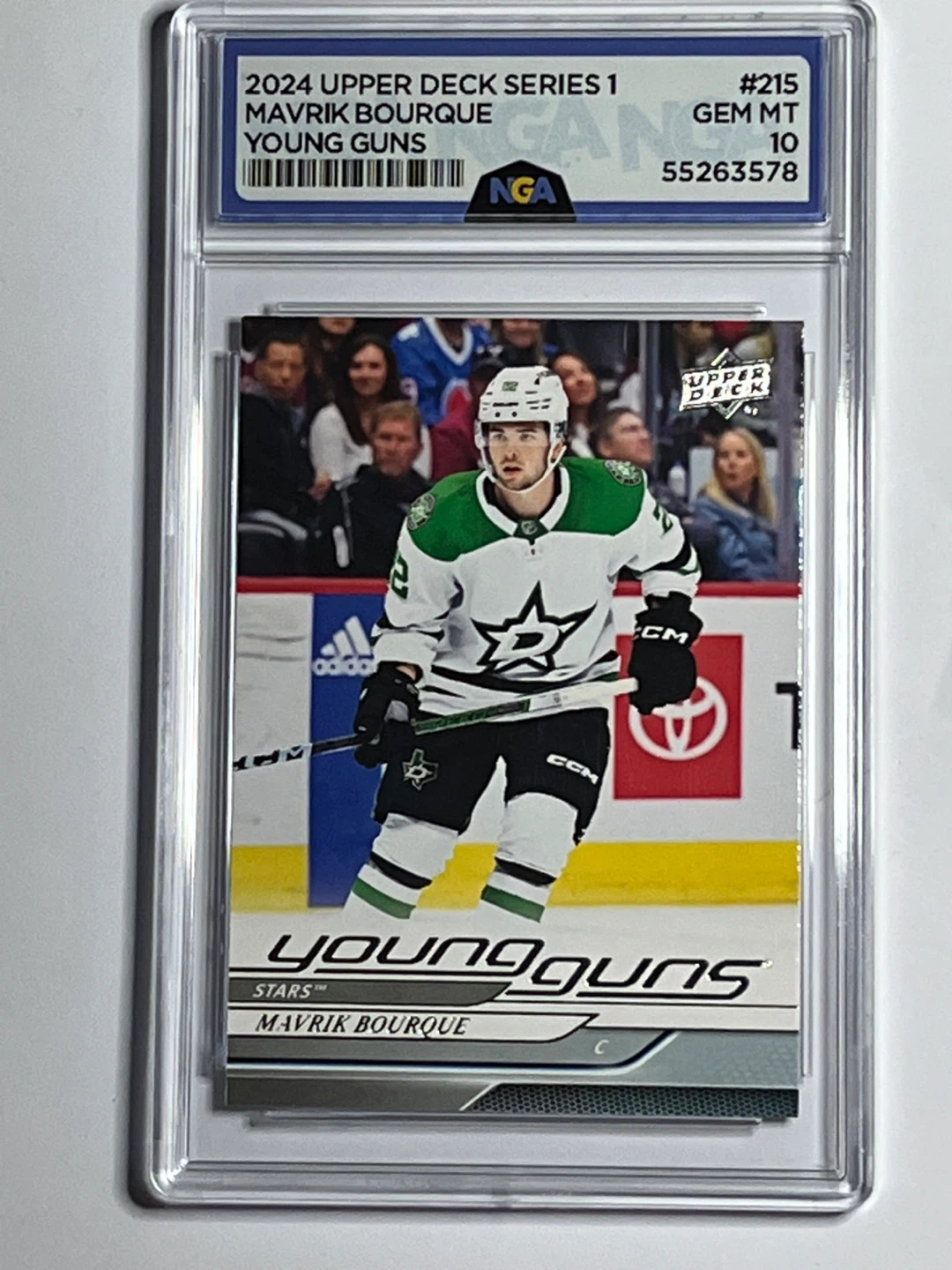 2024 Upper Deck Mavrik Bourque Young Guns Card #215 GEM MT 10