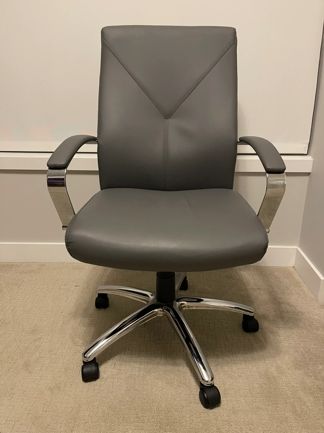 Grey Bellfield PU Leather Conference Office Chair