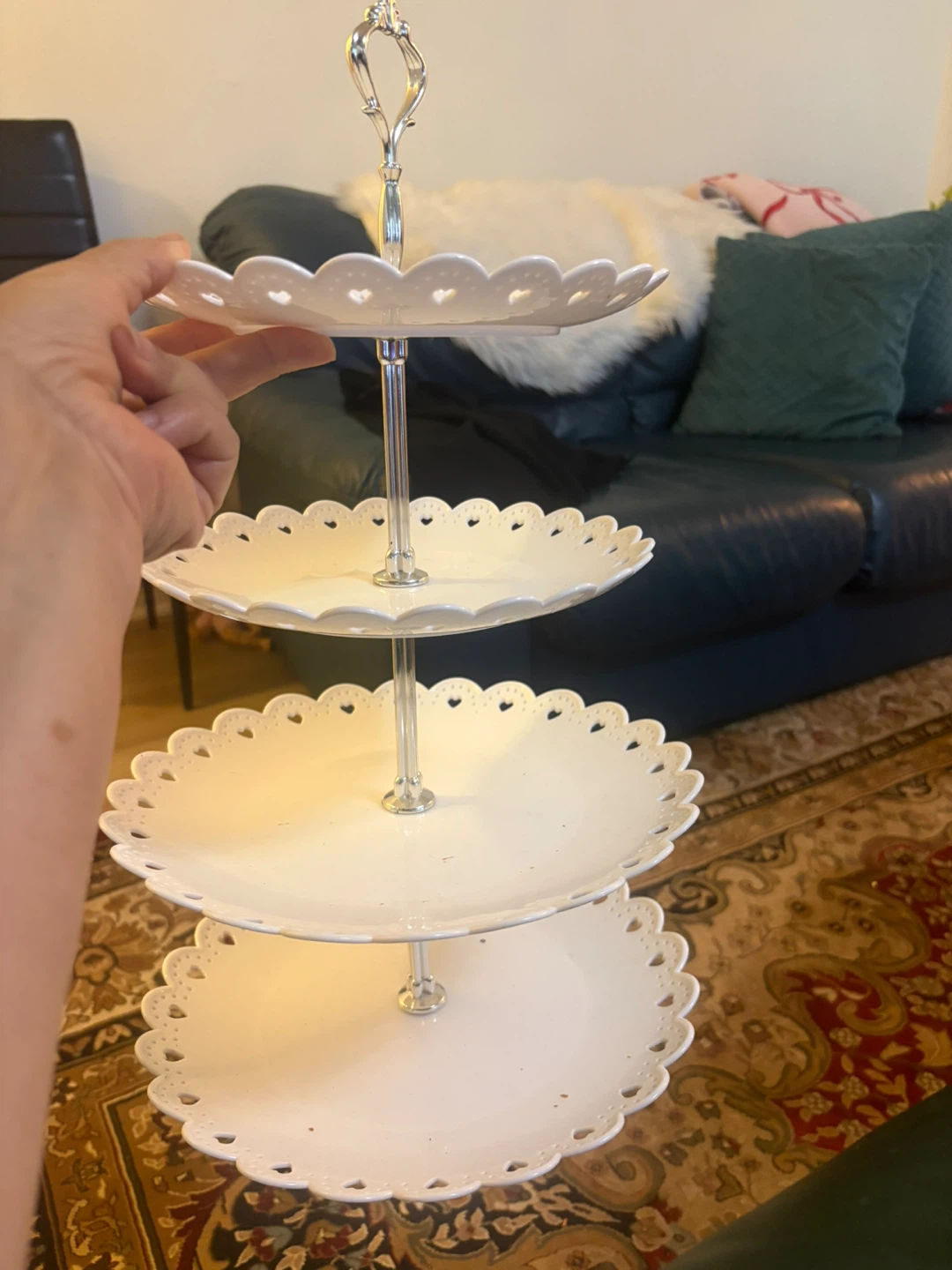3-Tier White Dessert Stand