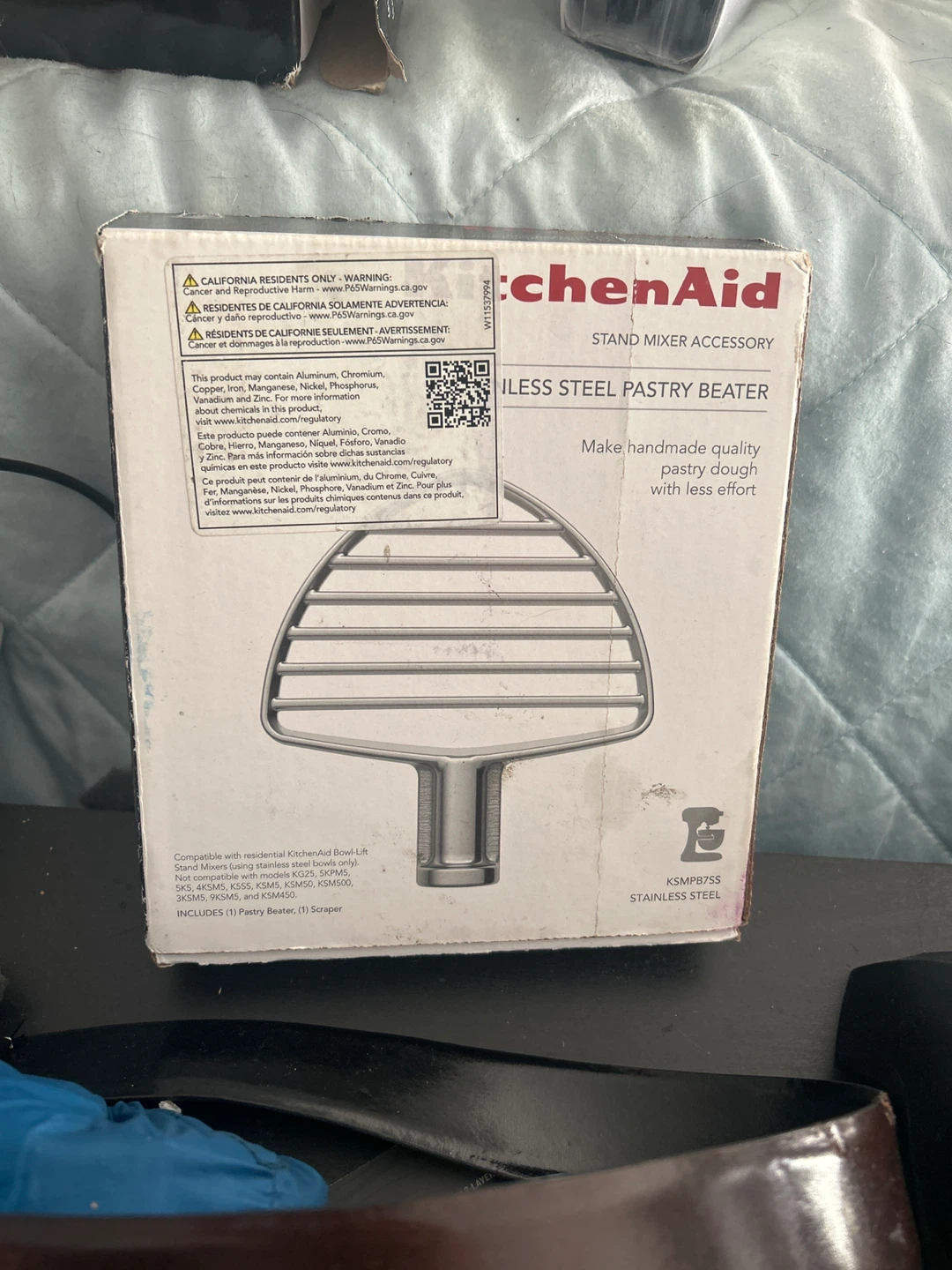 KitchenAid Stainless Steel Pastry Beater for Stand Mixers