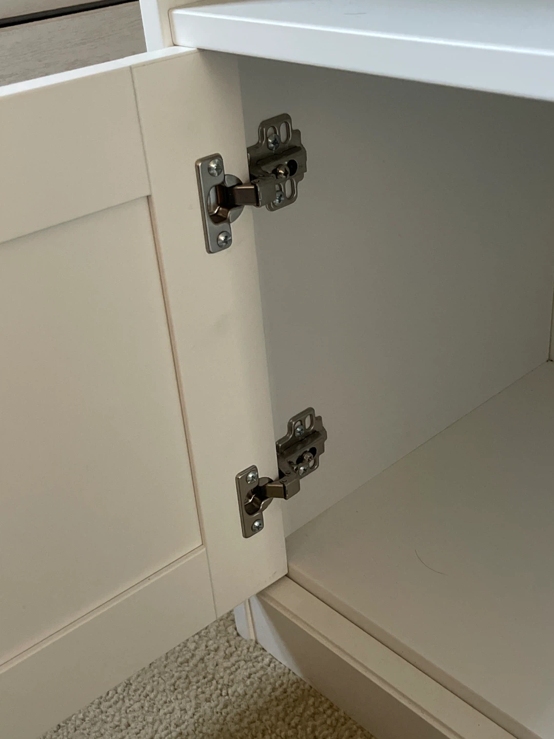 Ikea White Nightstand with Cabinet and Shelf - photo 4