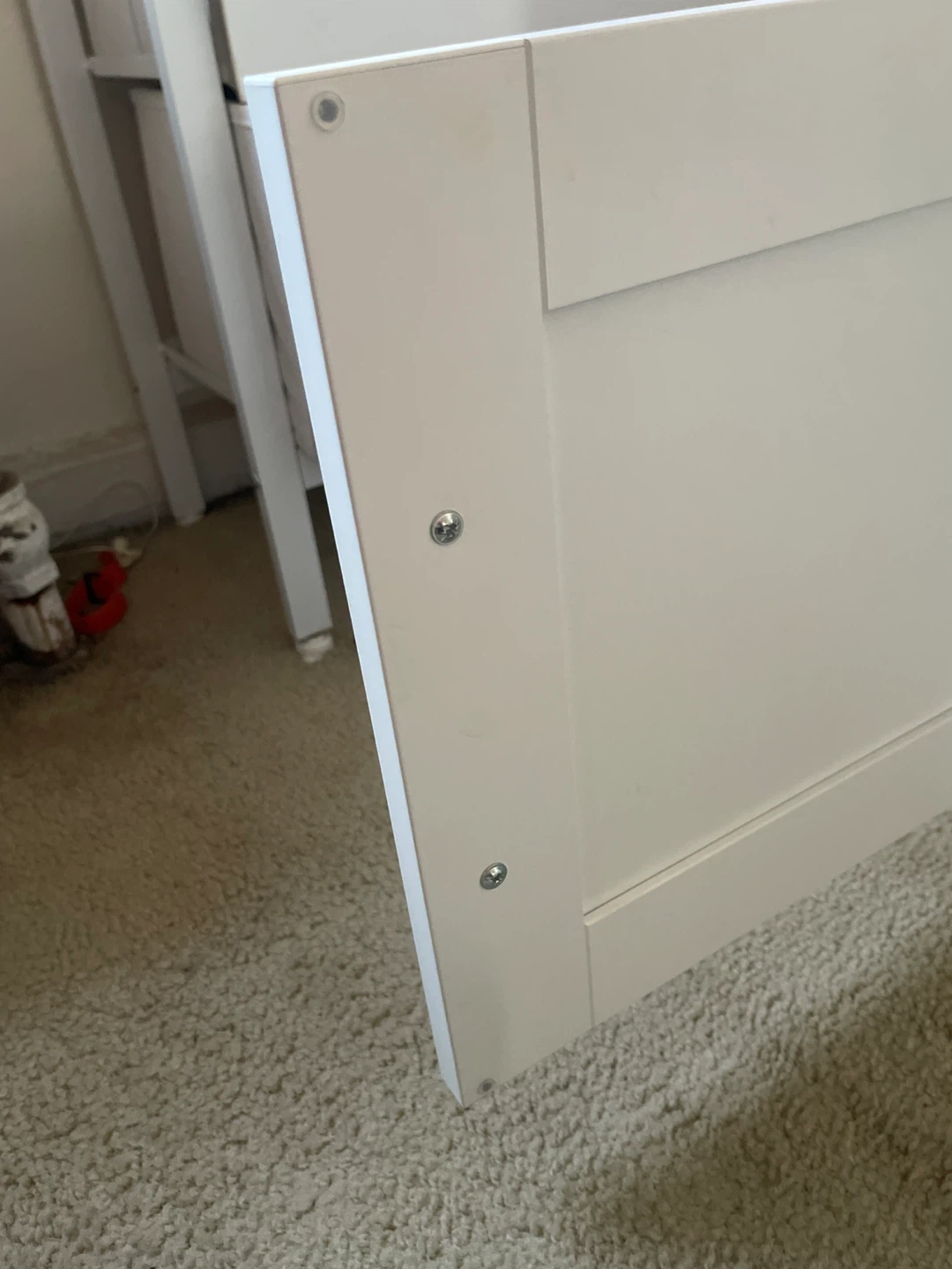 Ikea White Nightstand with Cabinet and Shelf - photo 5