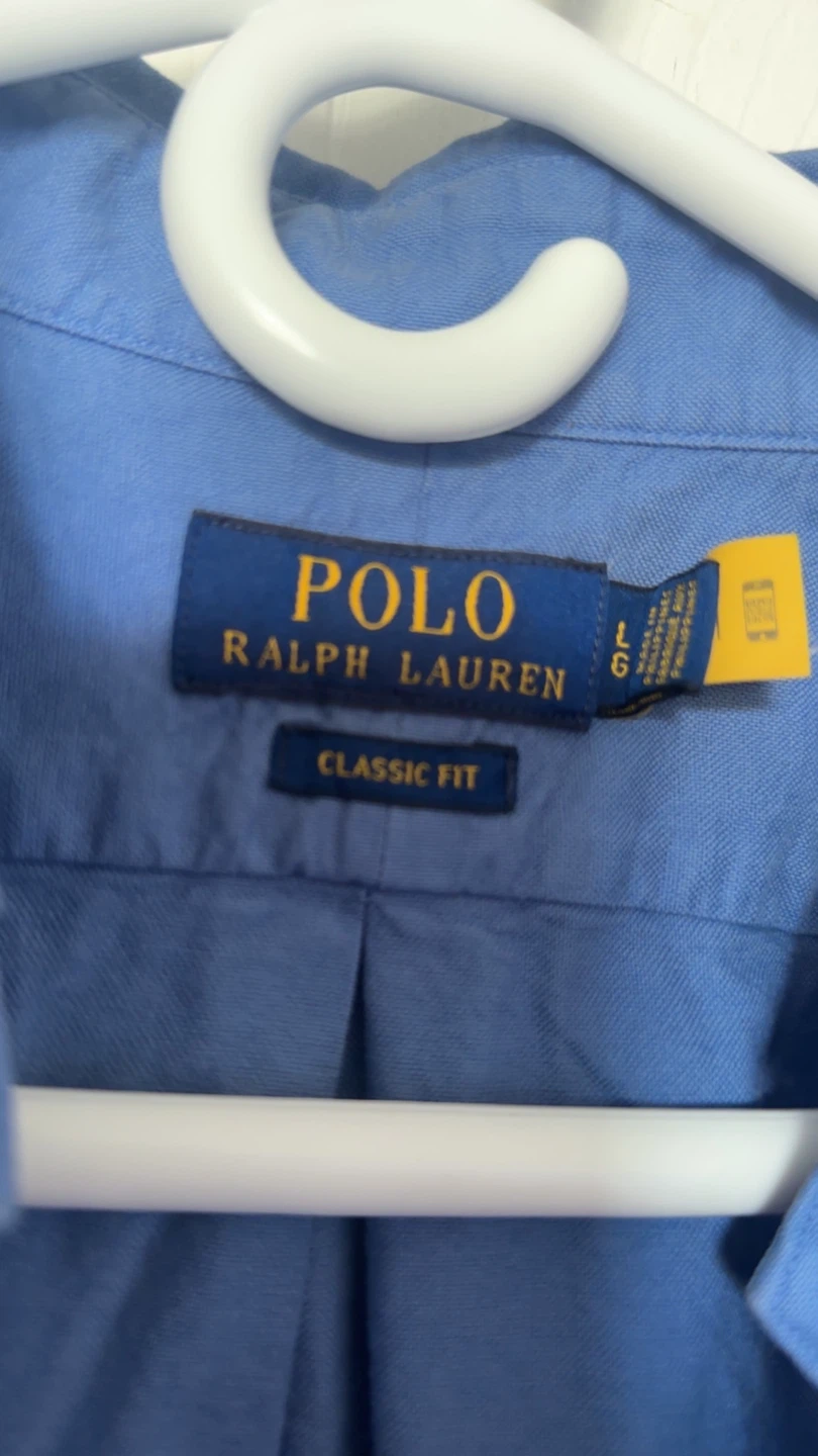 Polo Ralph Lauren Classic Fit Blue Button-Up Shirt - Size L - photo 2