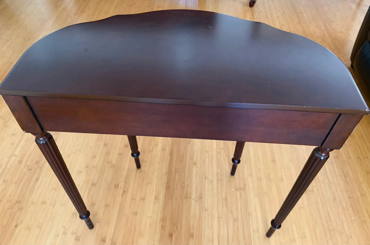 Dark Wood Console Table with Drawer