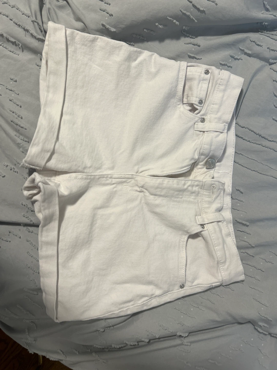 White Denim Shorts