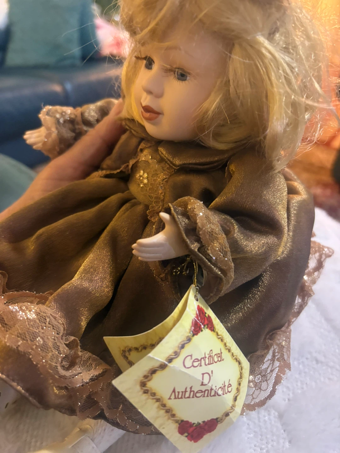 Porcelain Doll with Certificate of Authenticity - photo 2