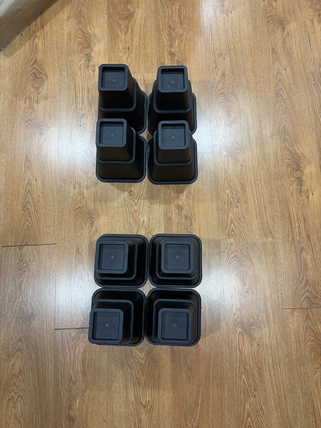 Black Bed Risers - Two sets of 4