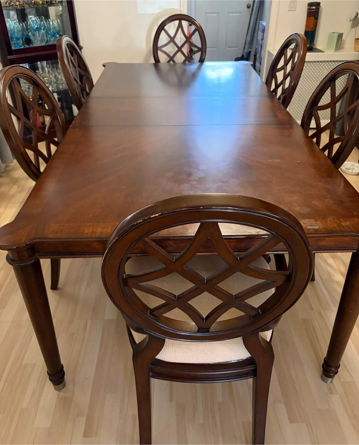 Wooden Dining Table Set with 6 Chairs - photo 2
