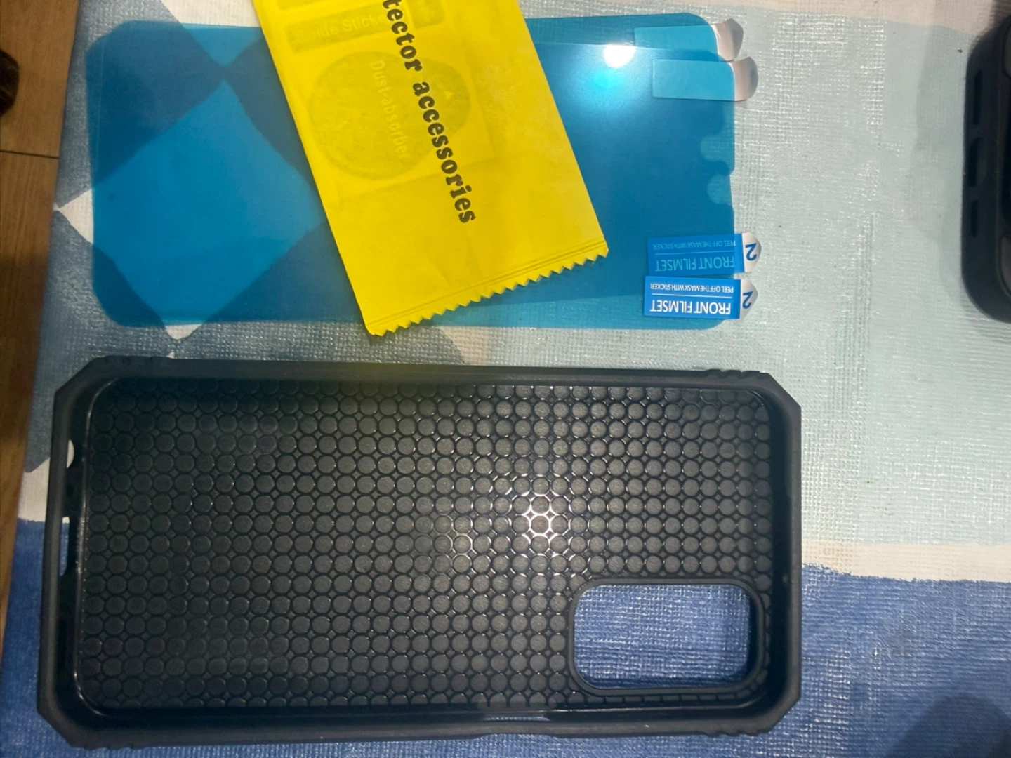 Blue Protective Phone Case with Ring Holder and Screen Protector - photo 3