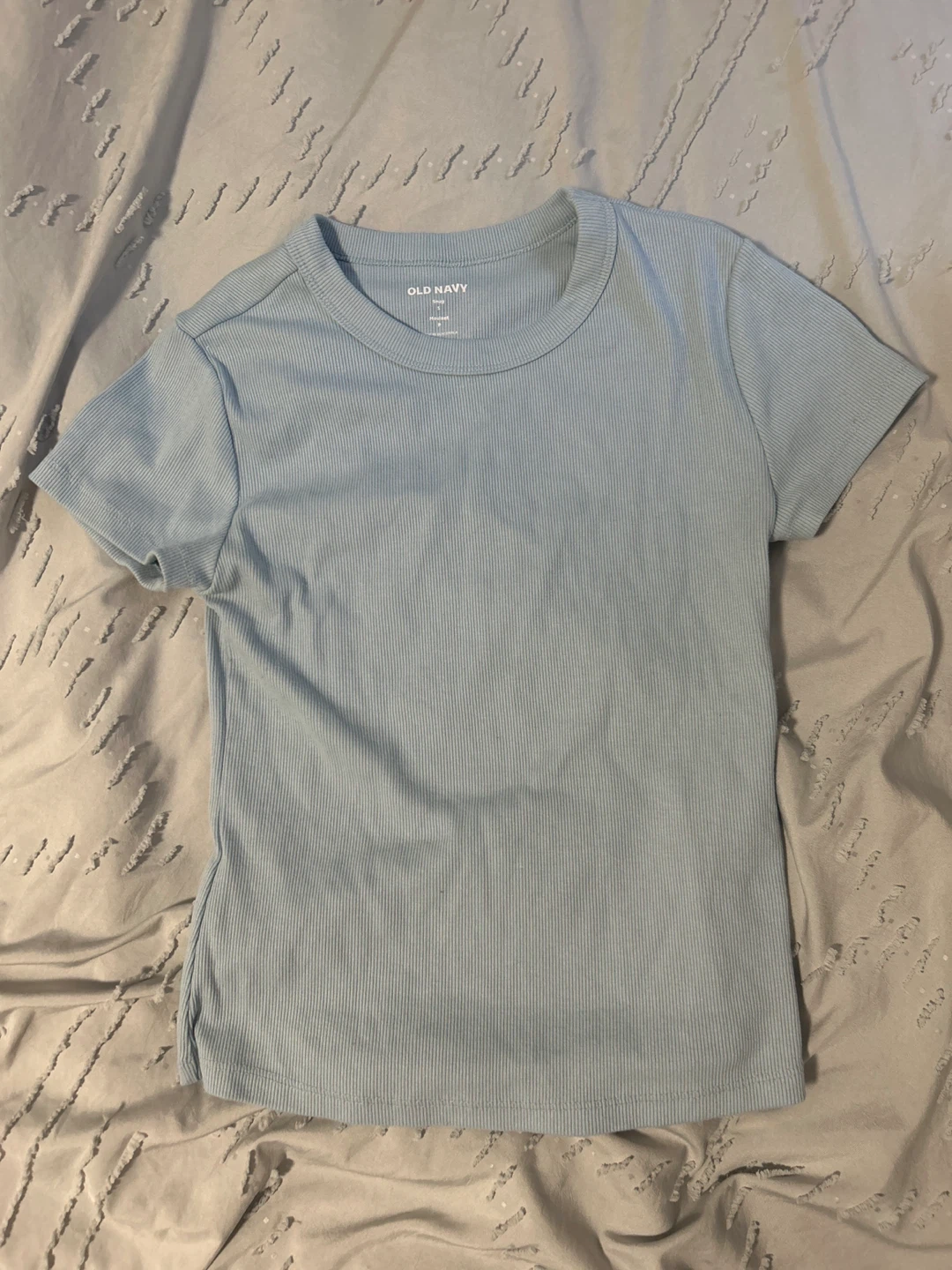 Old Navy Ribbed T-Shirt - Light Blue