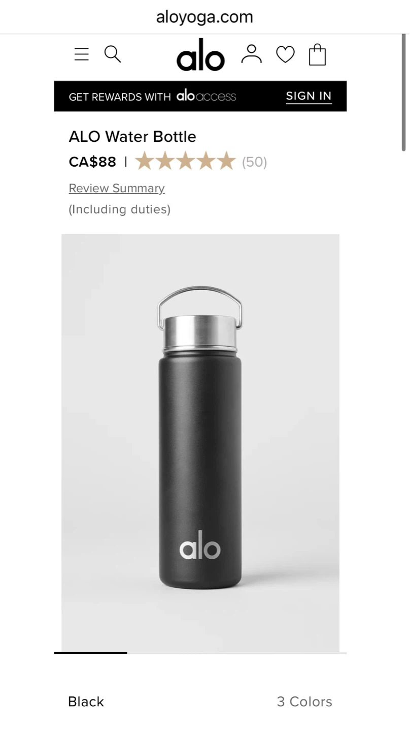 Brand new Alo water bottle Black