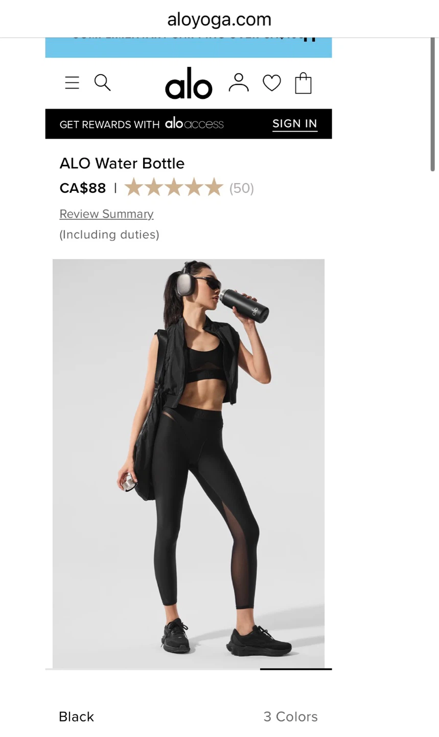 Brand new Alo water bottle Black - photo 2