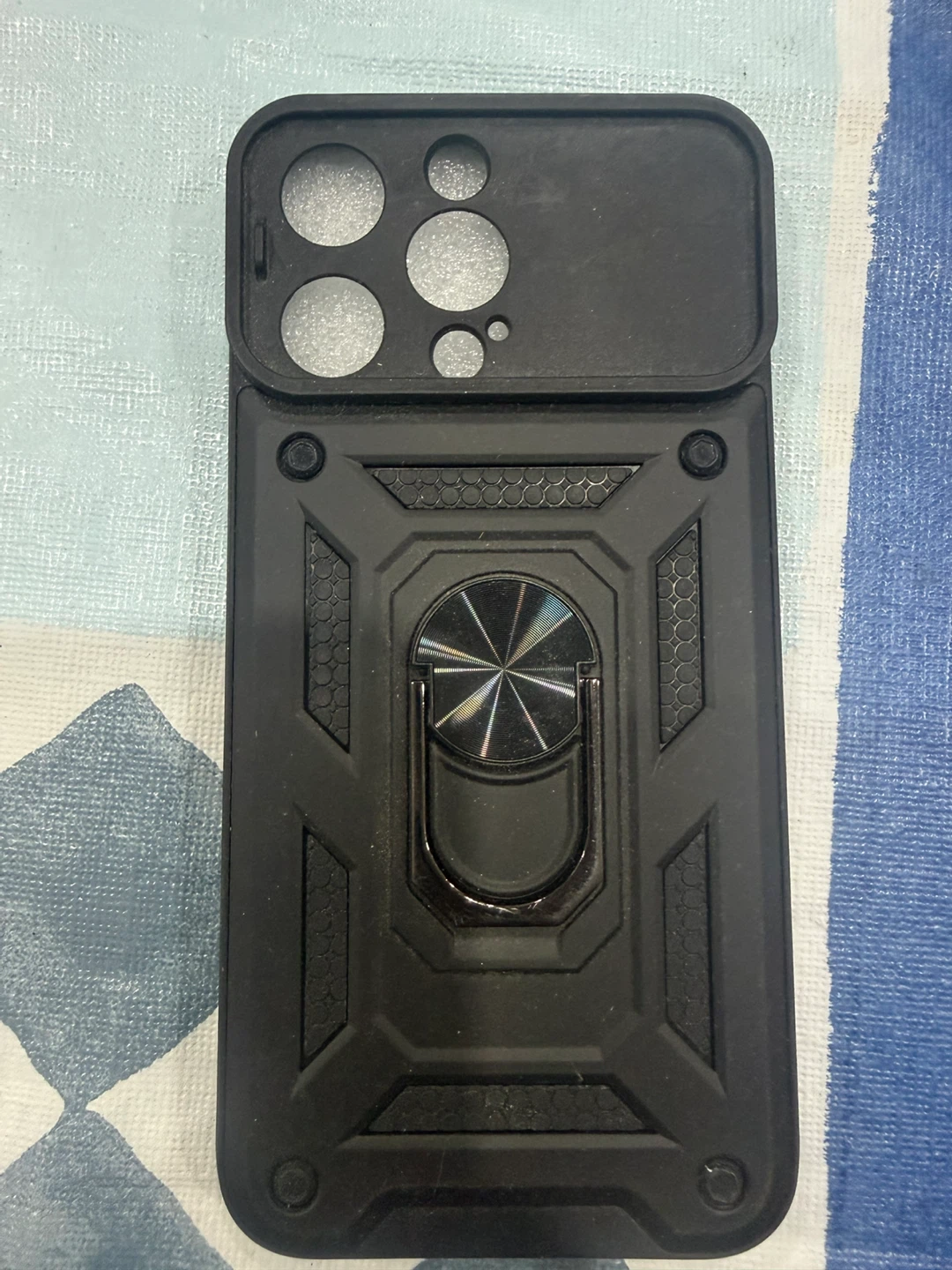 Black iPhone 13 Pro Max Phone Case with Ring Holder