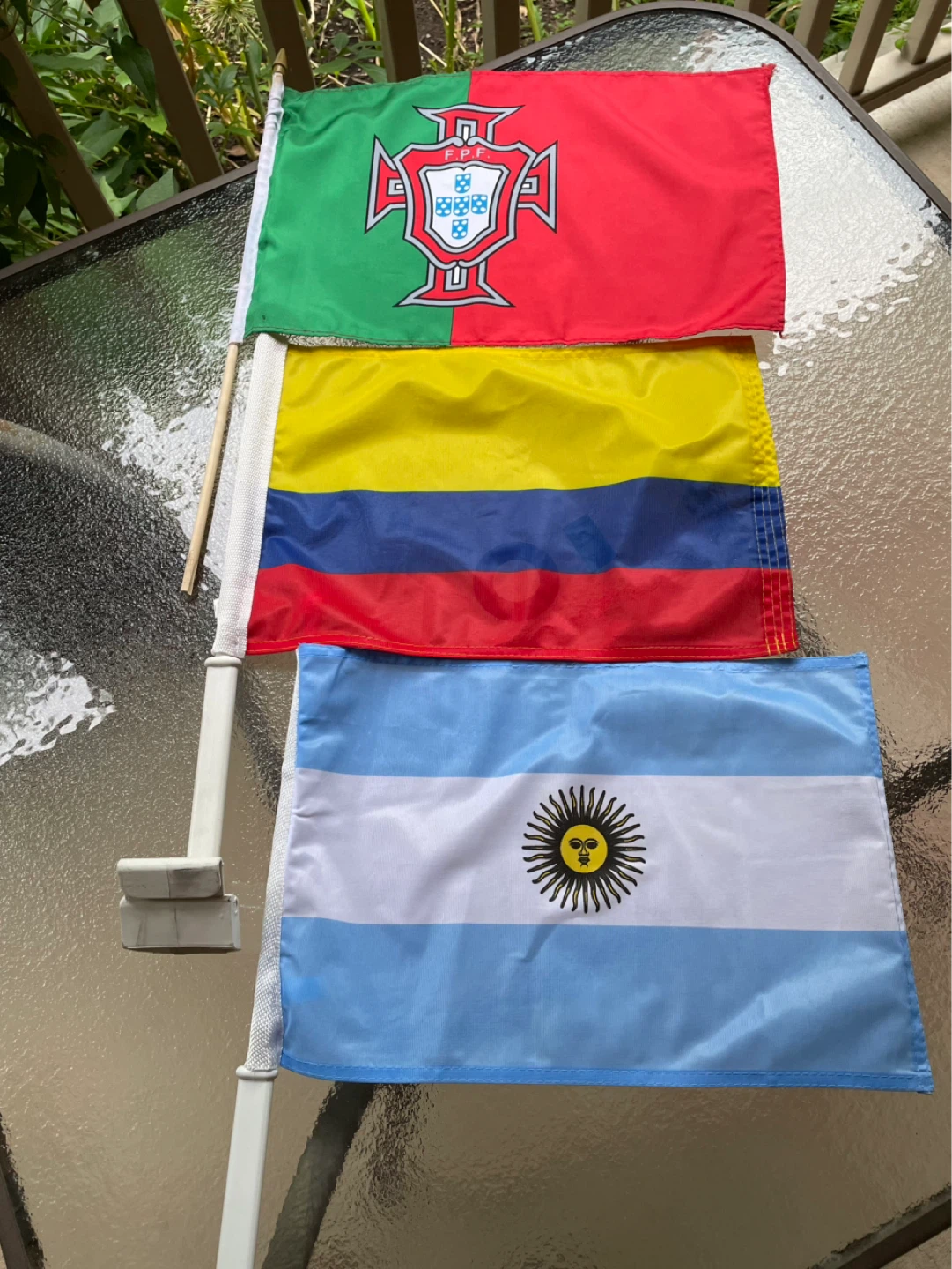 Soccer Car Flags … Portugal, Colombia, Argentina Flag Set - photo 5